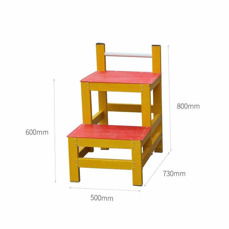 High quality 2 step fiberglass insulated step ladder stool